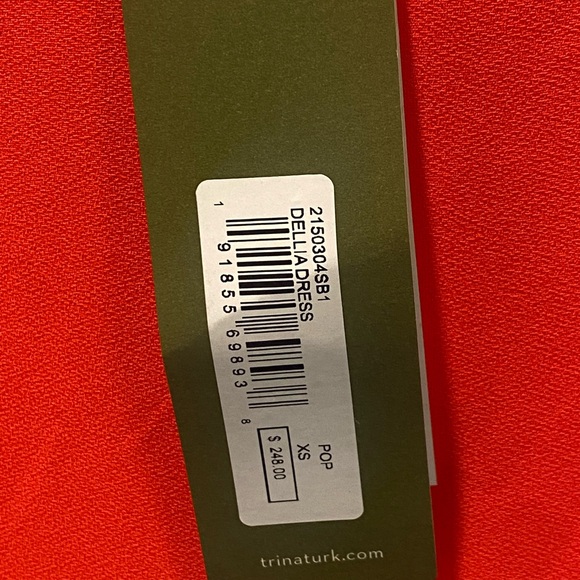 Trina Turk Dellia Dress in Poppy Size XS Shift Mini Lightweight V-Neck NWT - Picture 6 of 8